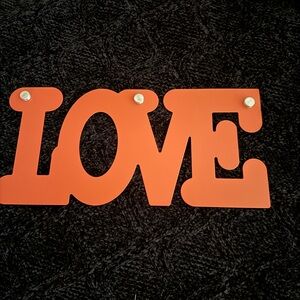 LOVE Wall Decor MAGNETIC Sign in Orange